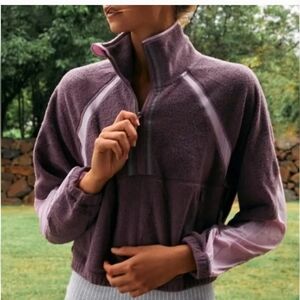 EUC Free People movement so fly half zip fleece boysenberry combo XS worn once